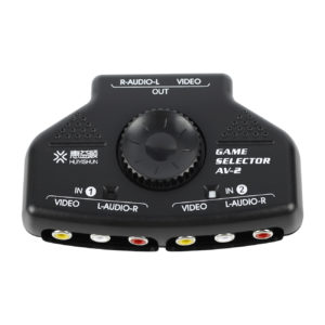 HUIYISHUN AV-2 Way Switch Selector for Audio Cable Video AV RCA Box Splitter XBox PS2