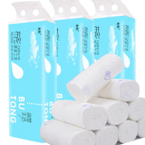 12 Rolls 4-ply Toilet Paper Household  Ultra Soft Wood Roll Paper Towels Tissue