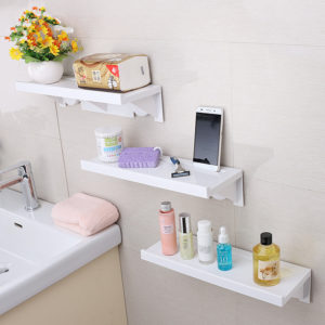 Plastic Toilet Suction Wall Storage Suction Cup Bathroom Shelf Free Punching Washing Table
