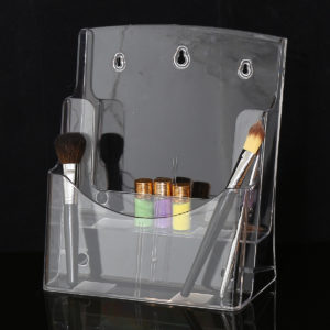 Två lager akryl behållare nagellack makeup display hylla