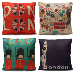 British Style European Traveling Throw Pillows Cases Home Sofa Car Decor Cushion Cover