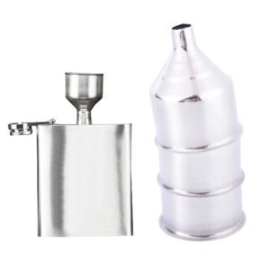 304 Stainless Steel Funnel Hip Flask Thicker Funnel Hip Flask Accessories Anti-drip Bar Tool  Hip Flask Funnel Wine Liquid Funnel