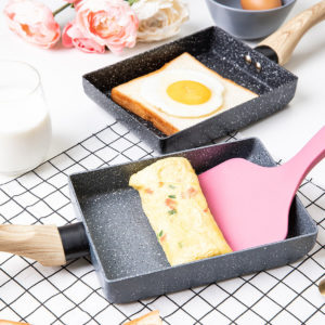 Kitchen Portable Non-stick Medical Stone Coating Frying Pan Omelette Egg Roll Maker Pot
