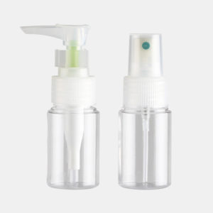 2st 20ml Transparent Plast Spray Flask Set Kläm Slang Flaska Lotion Fuktgivande Kräm Underflaska