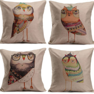 Creative Cute Chickens Printed Cotton Linen Pillow Cases Home Sofa Car Cushion Cover