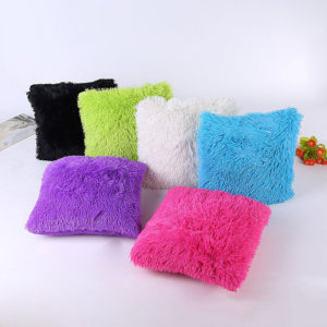 45 x 45cm Soft Plush Square Pillow Case Sofa Waist Throw Cushion Cover Home Decoration