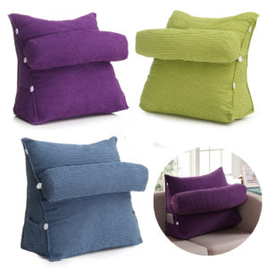 Adjustable Pearl Wool Back Wedge Pillow Reading Bedrest Rest Support Thwartwise Pain Relief  Cushion
