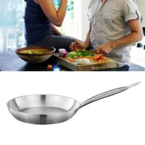 20CM Professional Induction Vogue Heavy Duty Stainless Steel Frying Pan Cook Kit