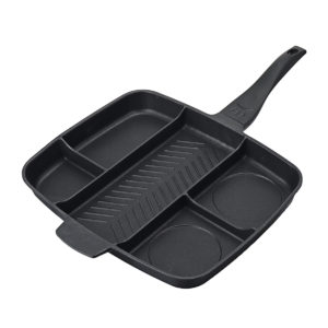 5-i-1 Multifunktions Non-Stick Divided Grill Stekpanna Induktion