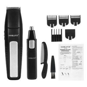 SOKANY 10 IN 1 Professional Men Electric Hair Clippers Nose Hair Trimmer Bald Head Shaver Kits Set