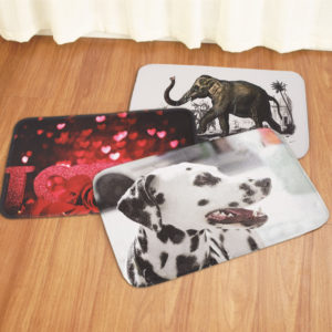 40x60CM halkfria badmattor tvättrumsmatta LOVE Rose Elephant Dog Printed Floor Carpet Pad Mattor