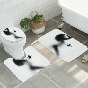 3 st/uppsättning badrumsmatta mattor kvinnlig skugga antislip matta dusch toalett matta golvmatta