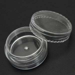 3 ml tom transparent kosmetisk burk prydnadskruka gräddbehållare