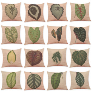 Honana Colorful Leaves Pattern Cotton Linen Throw Pillow Cushion Cover Car Home Sofa Decor