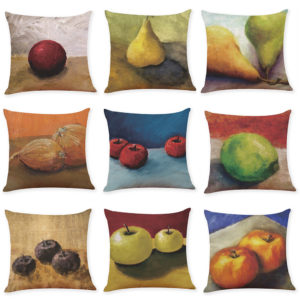 Honana BX Fruit Oil Painting Luxury Cushion Cover Graffi Style Throw Pillow Case Pillow Covers