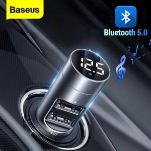 Baseus Energy Column Car Wireless MP3 Charger Bluetooth 5.0+5V3.1A + Baseus Energy Column Car Wireless MP3 Charger