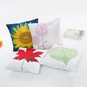 Honana WX-D7 45x45cm Silk Soft Vintage Leaves Flower Throw Pillow Case Waist Cushion Cover