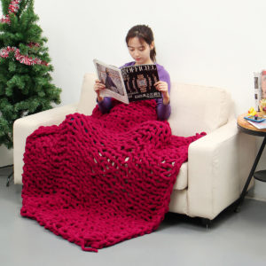 80 x 100cm Handmade Knitted Blanket Cotton Soft Washable Lint-free Throw Blankets