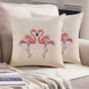 45x45cm Home Fashion Flamingo Cotton Linen Pillowcase Home Decorative Pillow Case