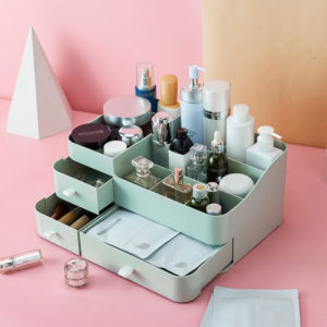 Plastic Cosmetic Organizer Makeup  Holder Drawers Jewelry Storage Box