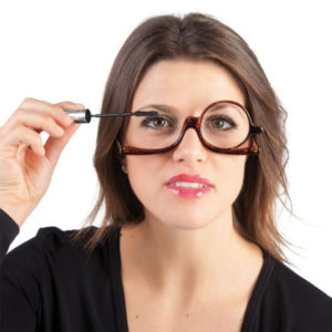 Rotating Makeup Glasses Magnifying Glasses Cosmetic Folding Eyeglasses Tools Kit
