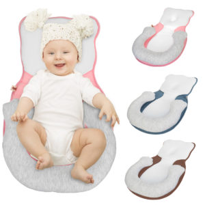 Baby Infant Newborn Folding Breathable Pillow Sleep Mat U Style Prevent Deviated Head Positioner