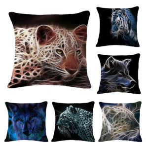 Honana 45x45cm Home Decoration Black 3D Fluorescence Animals 6 Optional Patterns Pillow Case