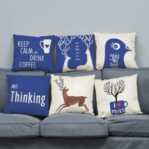 Super Soft Plush Modern minimalist Style Deer Nordic Cotton Pillowcase For Home Sofa Decration