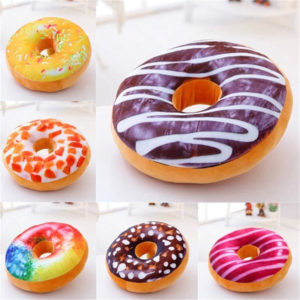 Honana 40cm Colorful Plush Creative 3D Squishy Donut Slagkudde Soffa Bilkudde Alla hjärtans present WX-333