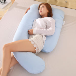 Honana WX-8265 J Shape Pregnancy Soft Body Pillow Side Lying Cushion for Pregnant Women & Side Sleep