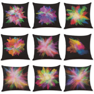 45x45cm Colored Element Luxury Cushion Cover Graffi Style Throw Pillow Case Pillow Covers