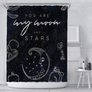 180x180cm Waterproof Shower Curtain Star Shower Curtain Digital Printing Polyester Shower Curtain for Bathroom Decor