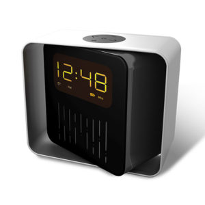 USB Laddnings-LED BT/TF/FM bluetooth-högtalare 360 ​​Rotation Radio Alarm Clock